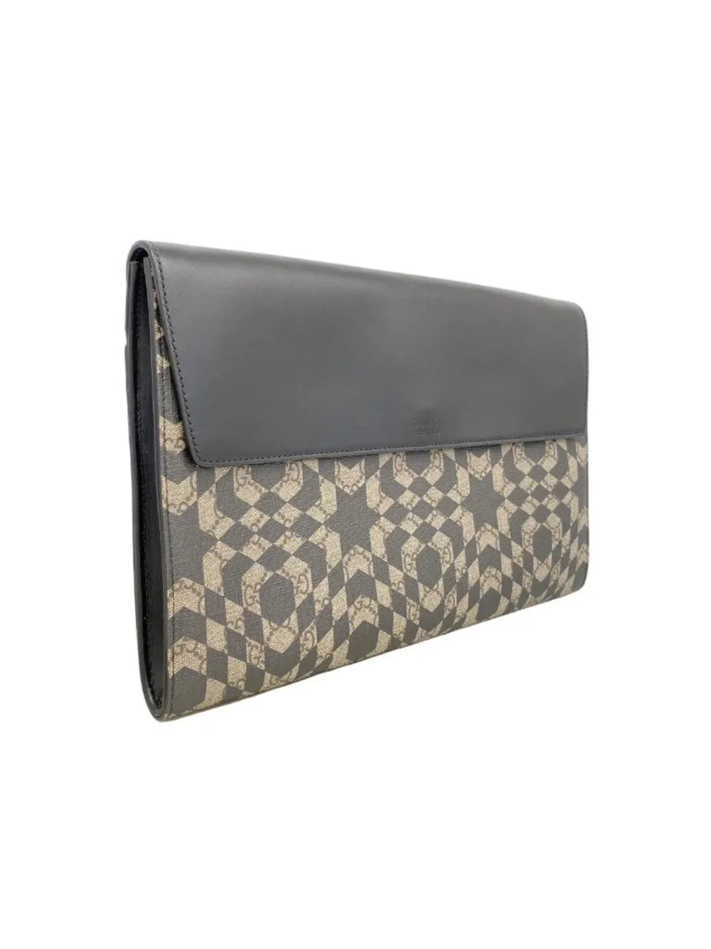 Gucci Clutch Carre Ido Star Black Brown Silver